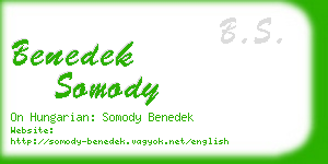 benedek somody business card